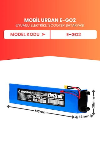 Mobil Urban E-go2 Batarya Yüksek Kapasite 36v 7.800mah