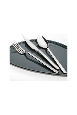 Jumbo 1800 18 Parça 6 Kişilik Çatal Kaşık Bıçak Takımı GÜmüş