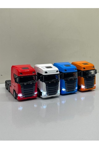 Metal Çek Bırak Sesli Ve Işıklı 13 Cm Tır Kupası 4 Lü Set