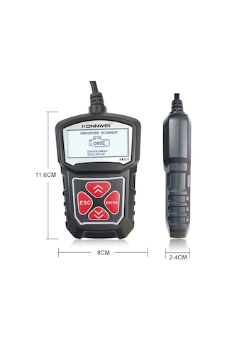 Hangfox Kw309 Otomobil Test Cihazı - Plastik Vücut, Çok Dilleri Desteği, 0-60 C Çalışma Sıcaklığı, Siyah