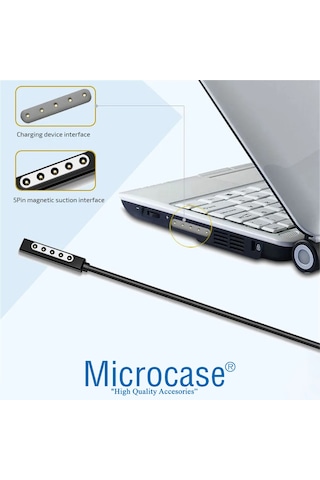 Surface Pro 1-2 Type-c Pd Manyetik Şarj Kablosu 150 Cm - Al4144
