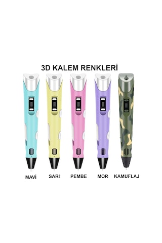 Sari Renk 3D Kalem Yazıcı