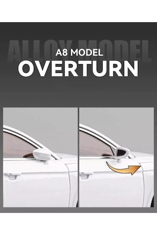 Scowetto Audi A8 Araba Audi A8 Long Quattro 1:24 Diecast Metal Model Araba Koleksiyon Araba Sesli Işıklı