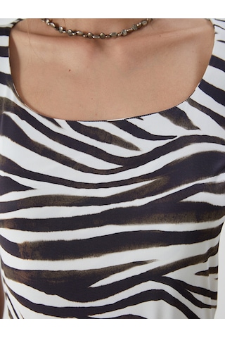 Lcwaıkıkı Classic Siyah U Yaka Zebra Desenli Kadın Body