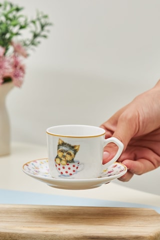 Karaca  Köpekli 6 Kişilik Kahve Fincan Takımı 80 ml