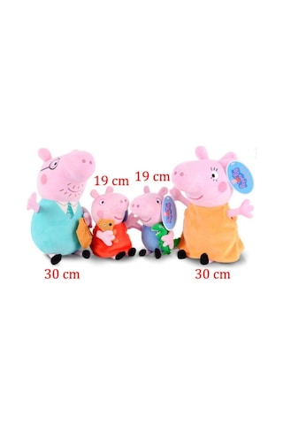 Peppa Pig Ve Ailesi Peluş Oyuncak Peppa Pig Family Çok Renkli