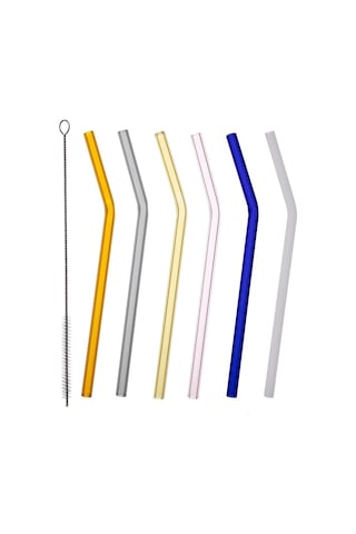 Cam Pipet 8 x 200 Mm Renkli Eğimli 6 Lı + Fırça Set