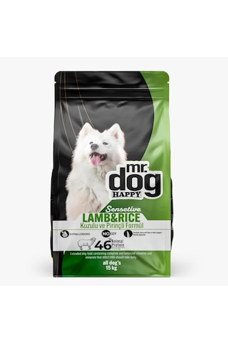 Mr. Dog Happy Kuzu Etli Ve Pirinçli Yetişkin Köpek Maması 15 KG Mr. Dog Happy Kuzu Etli Ve Pirinçli Yetişkin Köpek Maması 15 KG