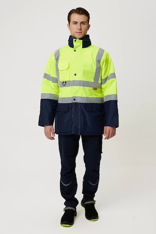 Kışlık İş Güvenliği Parkası Neon En Iso 13688 20471 343 Linum F.sarı-lacivert