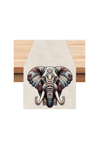 Fil Bereket Runner, Runer, Masa Örtüsü, Sofranıza Zarafet Katın Runner, Masa Örtüsü Krem