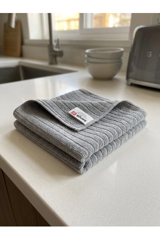Çok Amaçlı Süper Emici Mikrofiber Temizlik Bezi 40 \times 40 Cm Gri