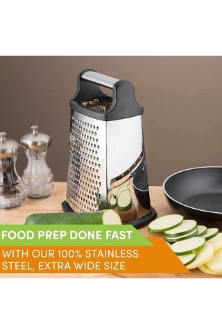 Maoyaya Taraflı Rende Paslanmaz Çelik, Kaba Ve İnce Rendelemek İçin, Gümüş Gümüş