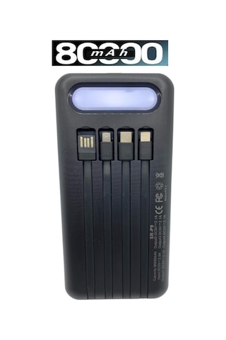 Powerbank 80.000 Mah Akım Korumalı Ledli Powerbank 80000 Amper Power Bank Renkli