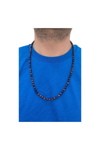 Chavin 6 Mm. 70 Cm. Uzun Ahşap Erkek Kolye Ev85 Siyah