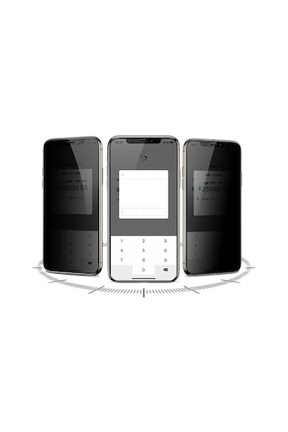 Goocamp Apple Uyumlu iPhone 11 Pro Max Davin 5d Privacy Cam Ekran Koruyucu