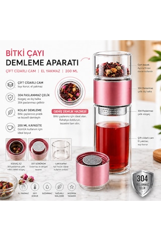 Muzeko 200ml Pembe Çift Katlı El Yakmayan Isıyı İçinde Tutan Cam Bardak Detox Bitki Çayı Demleme Ihlamur Demliği Bitki Çayı Demleme Tüm Bitki Çaylar İçin Uygundur Rose Muzeko 200ml Pembe Çift Katlı El Yakmayan Isıyı İçinde Tutan Cam Bardak Detox Bitki Çayı Demleme Ihlamur Demliği Bitki Çayı Demleme Tüm Bitki Çaylar İçin Uygundur Rose