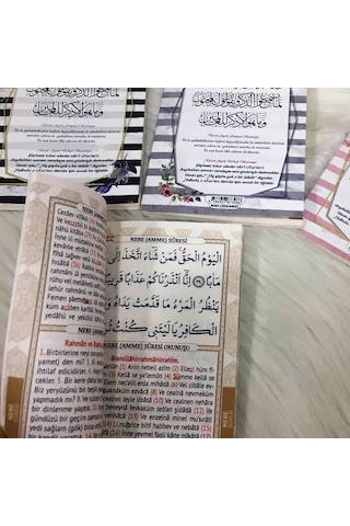 Mevlüt Mermer Desen Isim Etiketli Yasin Kitabı 50 Adet 7 Renk