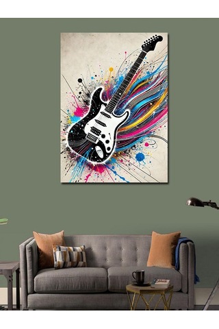 Kanvas Tablo Elektrik Gitarın Coşkusu 50cmx70cm