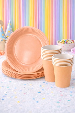 Beysüs Makaron Somon 8li Tabak Bardak Set