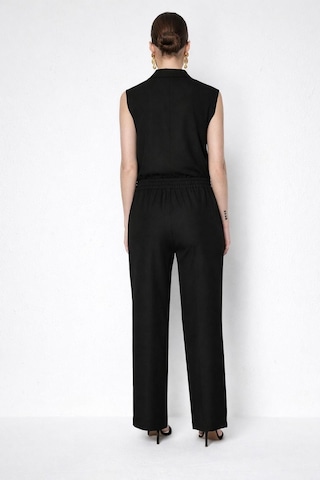 On Fashion Pantolon Çimalı Bağcıklı Bol Paça Lacivert