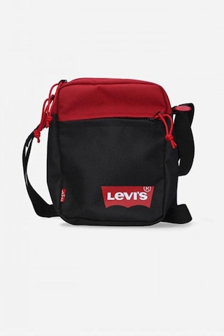 Levi's Logolu Fermuarlı Çanta 38005-5300 Bordo-siyah