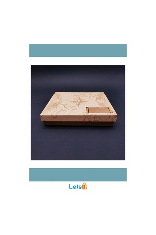 Pusula Temalı Kişiye Özel Şık Hediye Kutusu 16x17 Cm