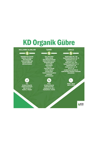 Kd Gübre Katı Organik Gübre 25 KG