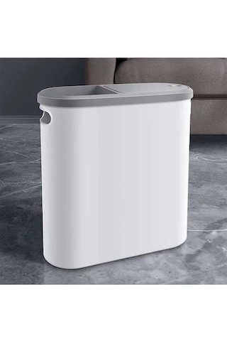 Fastbuy 10l Banyo Çöp Kovası, Modern Beyaz Boşluklu Kova, Kullanışlı Ev Tipi Beyaz