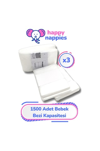 Korbell Yerli Çöp Poşeti 16 L Uyumlu Toplamda 1500 Bez Kapasiteli