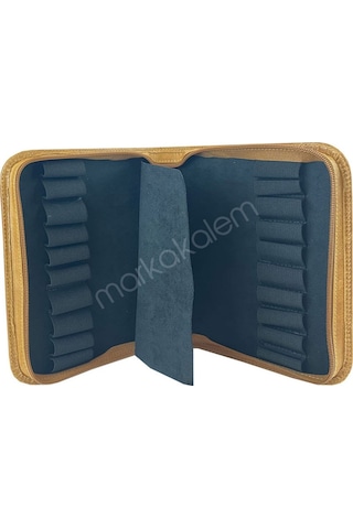 Carens Kroko Kahve 20Li Hakiki Deri Kalem Çantası