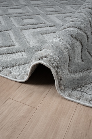 Mariesse Home Elit Bukleli Yumuşak Peluş Post Shaggy Çocuk Odası Oturma Odası Salon Mutfak Halısı Gri