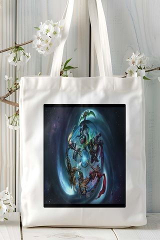 Art Hediye Starcraft Oyun Baskılı Omuz Çanta Kişiye Özel Model 2 Çok Renkli
