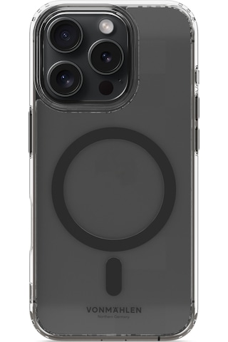 Vonmahlen Apple Uyumlu iPhone 16 Pro Max Şeffaf Magsafe Kılıf Siyah