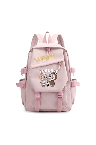 Yeni Çizgi Film Labubu Labubu Çevre Birimi Öğrenci Okul Çantası Sırt Çantası Pembe