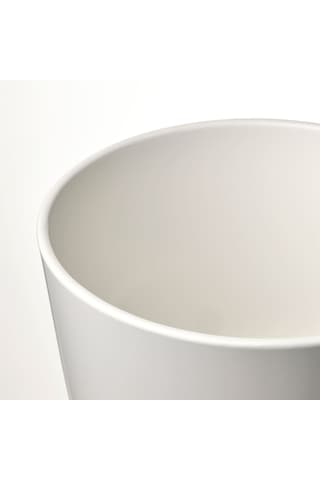 Toprak Saksı, Beyaz, 19 Cm, İç Mekan 3 Adet