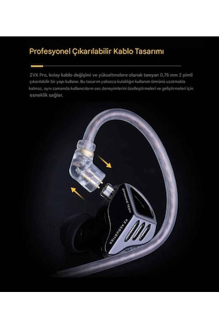 Kz Zvx Pro Saf Akustik Tasarım Tamamen Metal Iem Zvx Pro