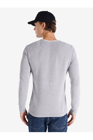 Colins Slim Fit Bisiklet Yaka Basic Gri Erkek Kazak Cl1065743 Gri