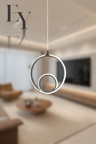 Ey Shop Siyah Damla Göz Model 3 Renk Led Beyaz&sarı&günış Avize Siyah