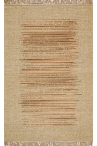 Eko Halı Brooklyn Brk 02 Bej Kaymaz İnce Hasır Dokuma Kilim