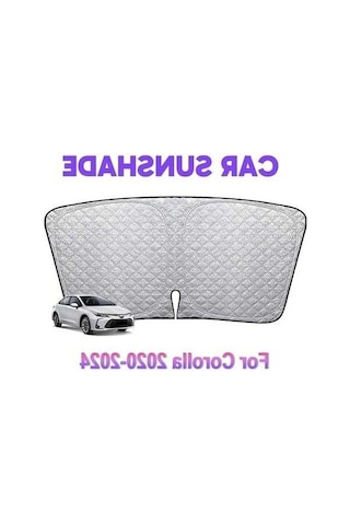 Pazly Toyota Corolla 2020-2024 İçin Katlanabilir Rüzgarlık Güneşlik, Güvenli Klipsli, Dayanıklı Polyester Uv Koruma Serinletici Araç İçi