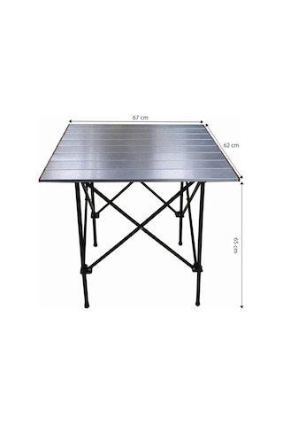Gray Wolf Alüminyum Katlanır Kamp Masası Açık Gri Antrasit
