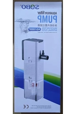 Akvaryum İç Filtre, 15w Gücünde, 1000 Lt/saat Akış Hızı