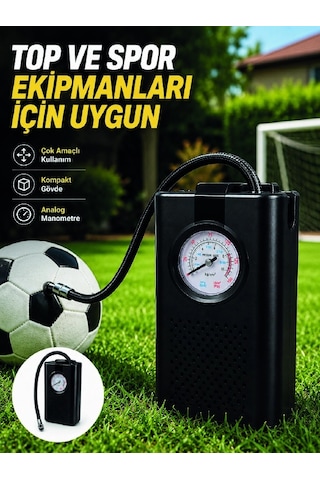 Çok Amaçlı Taşınabilir Hava Pompası Araç Bisiklet Top Lastik Şişirme Pompası
