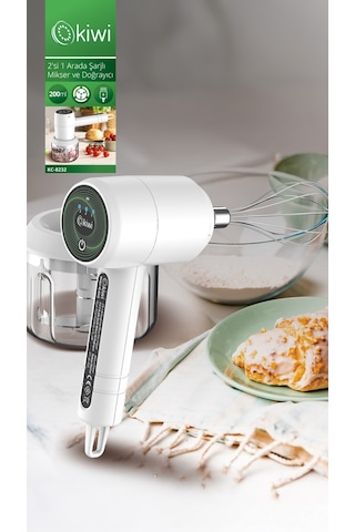 Kiwi KC-8232 Şarjlı El Mikseri Ve Doğrayıcı Rondo