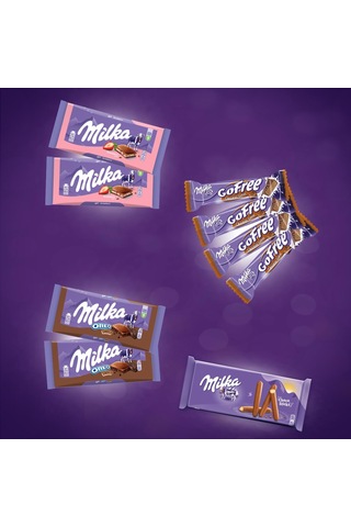 Milkaseverler Çikolata Paketi Milka Bez Çanta Hediyeli
