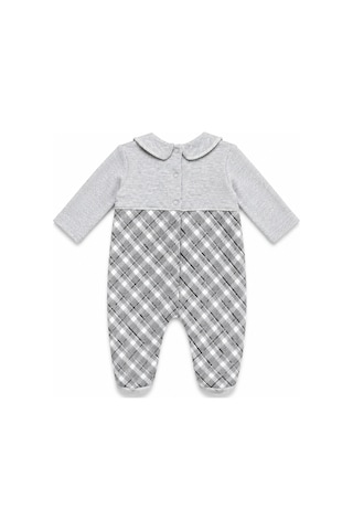 Babyhola Erkek Bebek Tavşan Desenli Patikli Tulum 12536 Gri