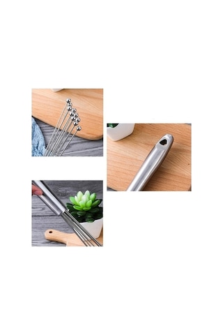 Fastbuy Manuel Çırpma Teli, Paslanmaz Çelik, 10 İnç, Cam Boncuklu, Yumurta Çırpma Makinesi, Kullanışlı Mutfak Aleti Diğer