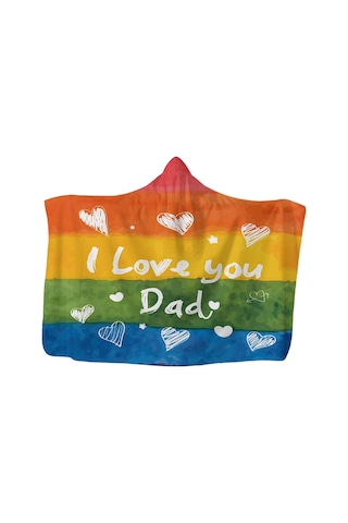 Homyl Kapüşonlu Battaniye Giyilebilir Şal Yatakhane Uyuklama Baba 150x200cm Çok Renkli