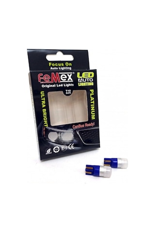 Femex T10 Ampul 1smd 3030 Chipset Mini Mavi Led Aktif Canbus