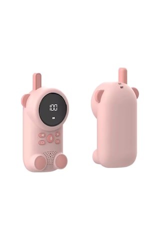 Çocuklar Için Kamp Yürüyüş El Telsizi Şarj Edılebılır 3km Menzil Pembe